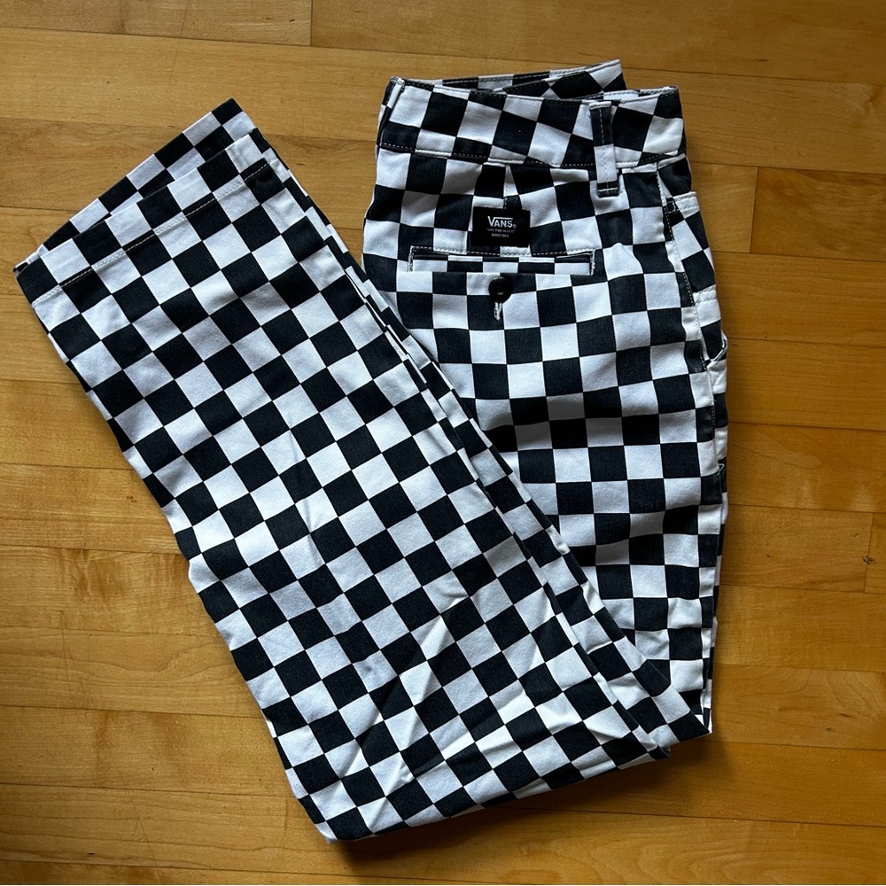 Vans Black and White Checkered Pants